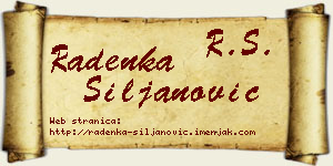 Radenka Siljanović vizit kartica